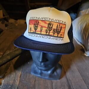 Arizona Cactus Southwest Trucker vintage 1980s/1990s snapback hat